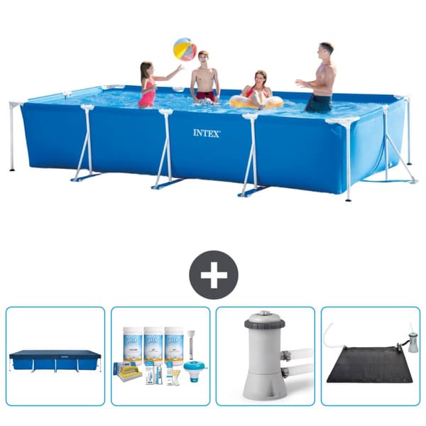 Intex suorakaiteen muotoinen uima-allas - 450 x 220 x 84 cm - Sininen - Mukana Lisätarvikkeet CB4