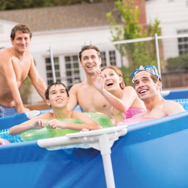 Intex rektangulär ram swimmingpool - 260 x 160 x 65 cm - Blå - ingår Tillbehör CB75