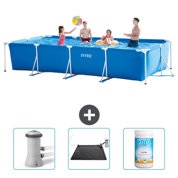 Intex suorakaiteen muotoinen uima-allas - 450 x 220 x 84 cm - Sininen - Mukana Lisätarvikkeet CB80