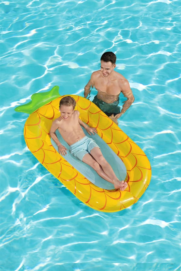 Oppustelig madras med mesh ananas 186 x 112 cm Bestway 43644