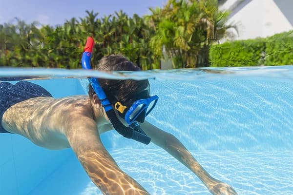 Sukellussarjanaamio Snorkkelinsinisellä 24070