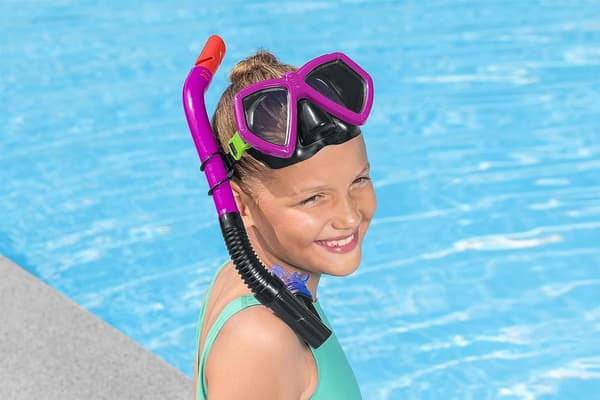 Dykkersæt maske med snorkel Pink 24070