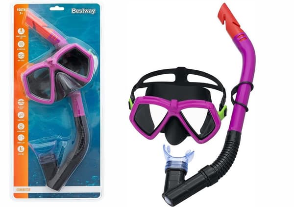 Dykkersæt maske med snorkel Pink 24070