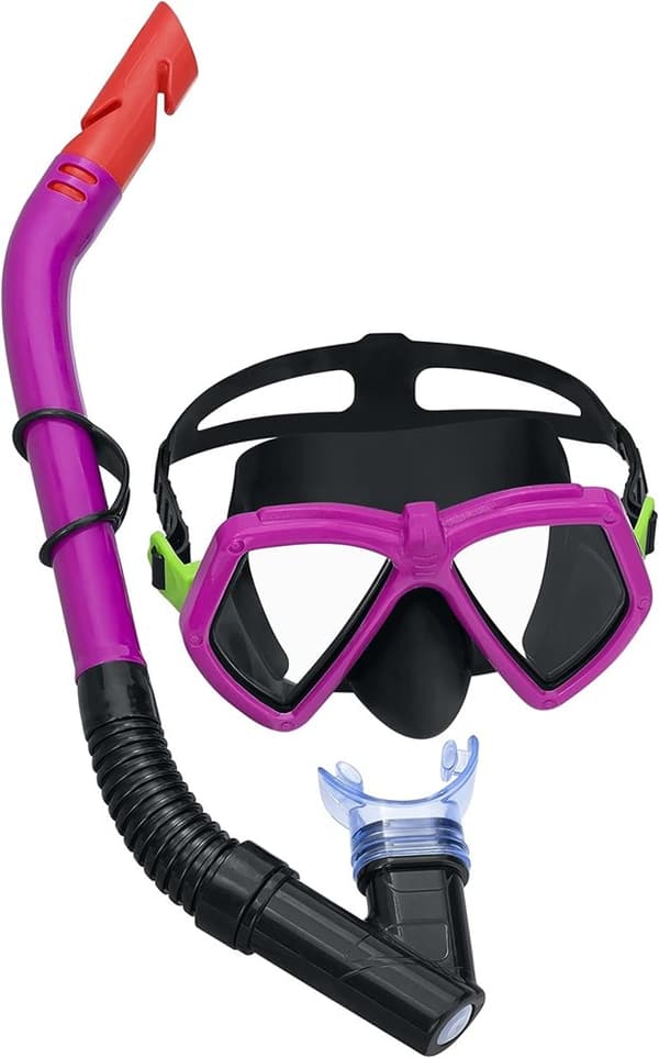 Dykkersæt maske med snorkel Pink 24070