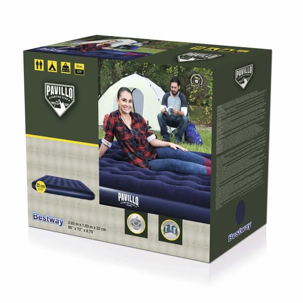 2-personers oppustelig madras 203 x 183 x 22 cm Bestway 67004