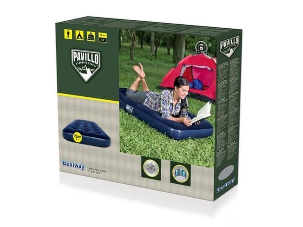 Enkel uppblåsbar madrass 185cm 76cm x 22cm Bestway 67000