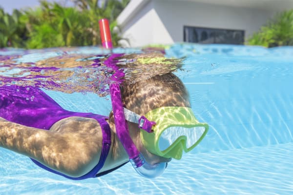 Dykkersæt Gul maske, finner, Snorkel Bestway 25039