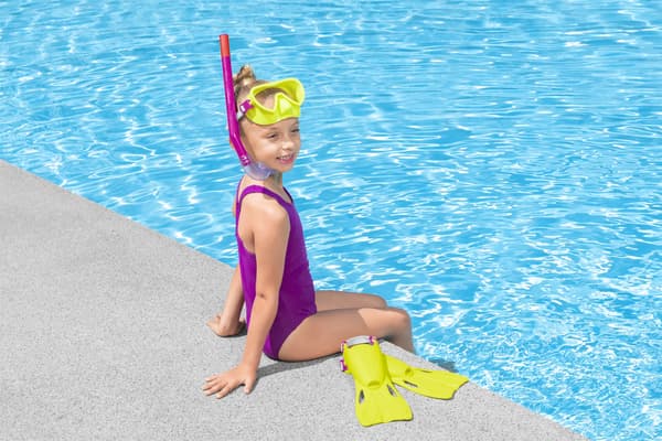 Dykkersæt Gul maske, finner, Snorkel Bestway 25039