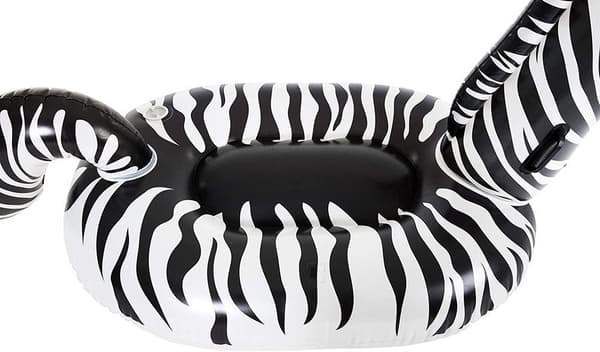 Zebra LED oppustelig madras 254 x 142 cm Bestway 41406