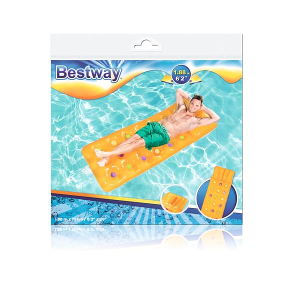 Uppblåsbar badmadrass Gul 188 x 71 cm Bestway 43014