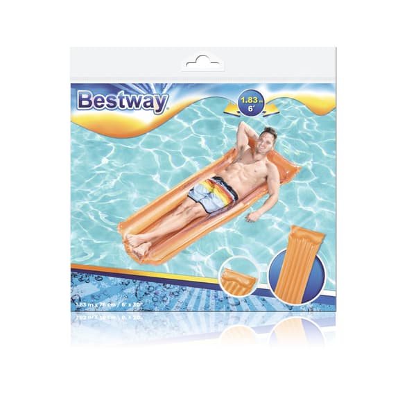 Oppustelig bademadras Orange 183 x 76 cm Bestway 44013