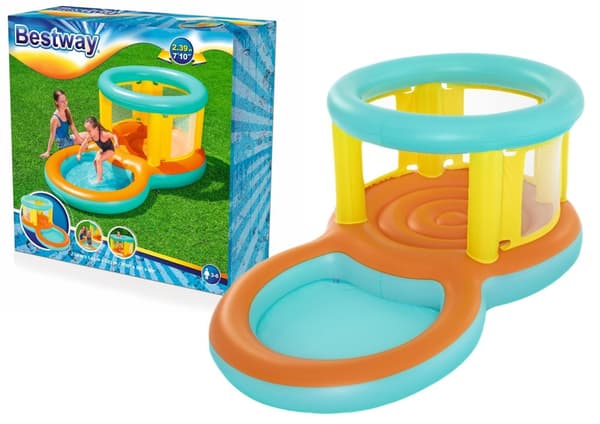 Oppustelig trampolin til børn 239 x 149 x 102 cm Bestway 52385