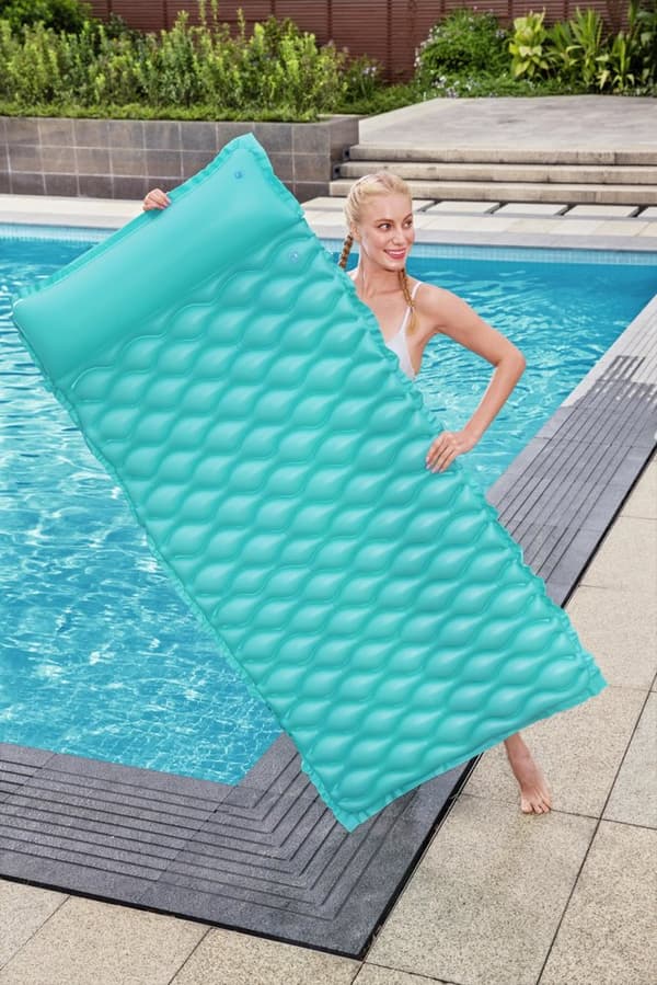 Oppustelig strandmadras turkis 213 x 86 cm Bestway 44020