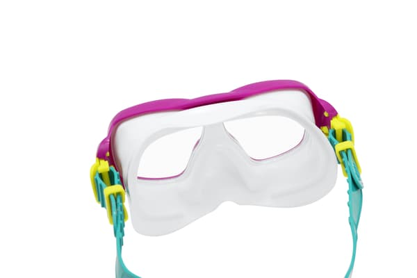 Dykkersæt maske, snorkel, finner Pink Bestway 25019
