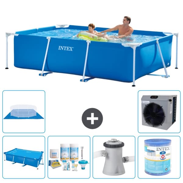 Intex suorakaiteen muotoinen uima-allas - 260 x 160 x 65 cm - Sininen - Mukana Lisätarvikkeet A89