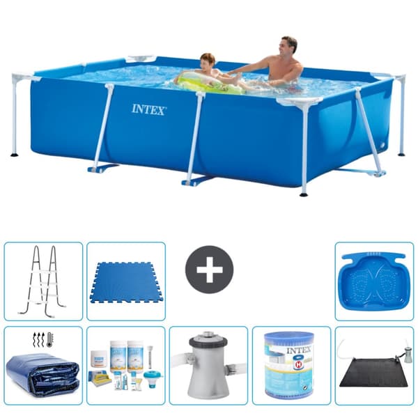 Intex suorakaiteen muotoinen uima-allas - 260 x 160 x 65 cm - Sininen - Mukana Lisätarvikkeet A98