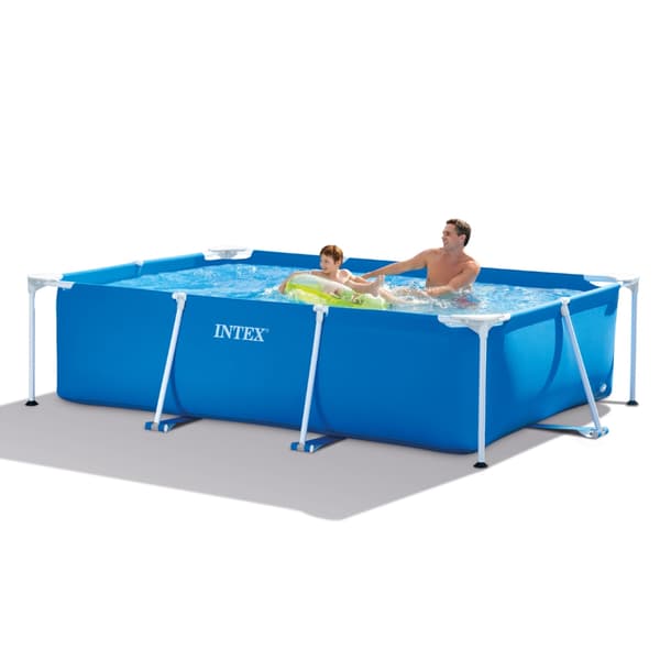 Intex svømmebassin med rektangulær ramme - 260 x 160 x 65 cm - Blå - Inkluderet tilbehør A121