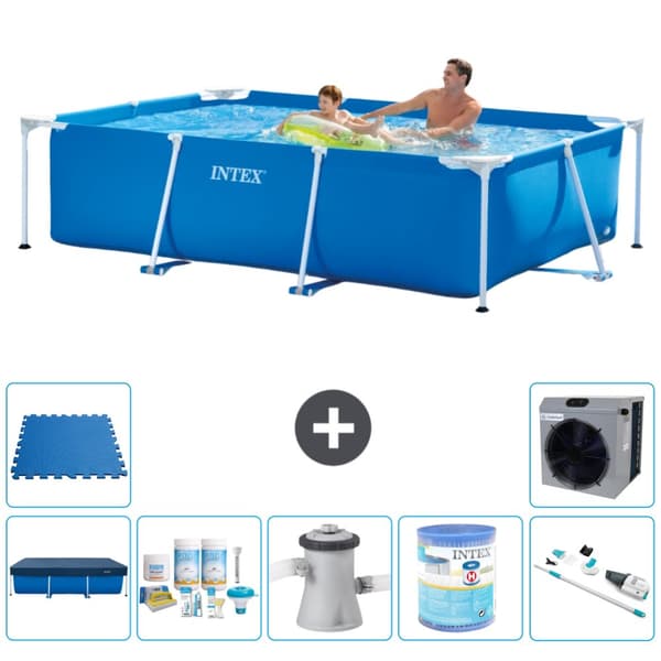 Intex suorakaiteen muotoinen uima-allas - 260 x 160 x 65 cm - Sininen - Mukana Lisätarvikkeet A142