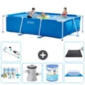 Miniatyrbild 1 av 7: Intex rektangulär ram swimmingpool - 300 x 200 x 75 cm - Blå - ingår Tillbehör A211