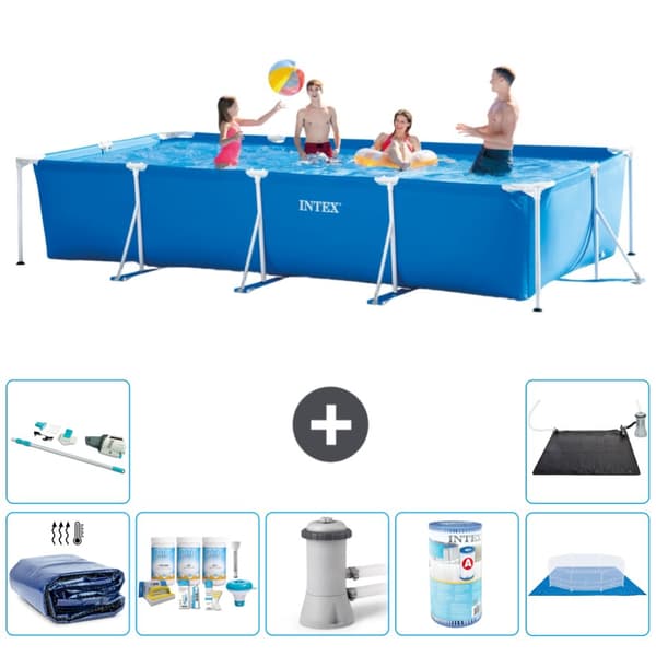 Intex suorakaiteen muotoinen uima-allas - 450 x 220 x 84 cm - Sininen - Mukana Lisätarvikkeet A282