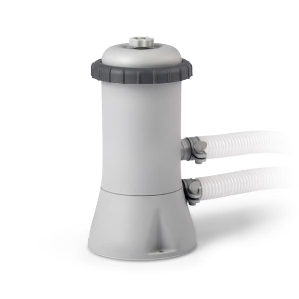Intex svømmebassin med rund prismeramme - 366 x 76 cm - Grå - Inklusive Tilbehør CB21