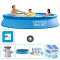 Miniatyrbild 1 av 8: Intex Rund Uppblåsbar Easy Set Pool - 305 x 61 cm - Blå -  Inklusive Tillbehör - CB16