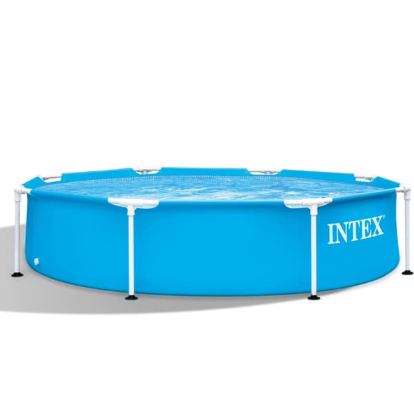 Intex Pyöreä Frame Uima-allas - 244 x 51 cm - Sininen - Mukana Lisätarvikkeet CB77