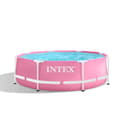 Miniatyrbild 2 av 5: Intex Round Frame Swimming Pool - 244 x 76 cm - Rosa - Ingår Tillbehör CB79