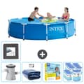 Miniatyrbillede 1 af 8: Intex Round Frame Swimming Pool - 305 x 76 cm - Blå -  Inklusive Tilbehør CB24