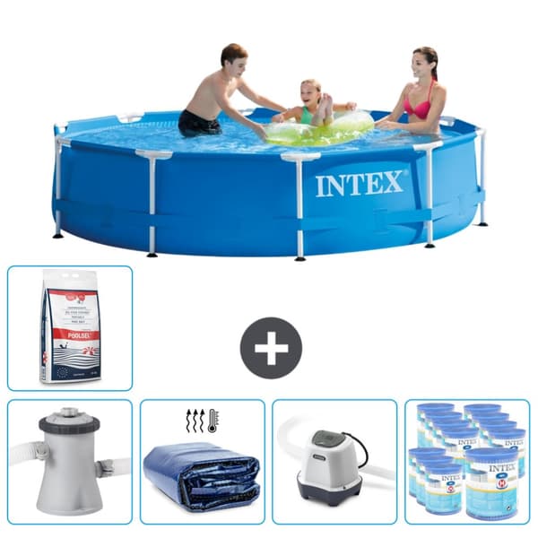 Intex Pyöreärunkoinen uima-allas - 305 x 76 cm - Sininen -  Tarvikkeet Mukaan Lukien CB56