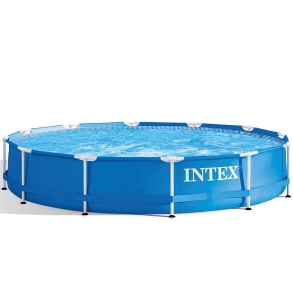 Intex Pyöreärunkoinen uima-allas - 366 x 76 cm - Sininen -  Tarvikkeet Mukaan Lukien CB95