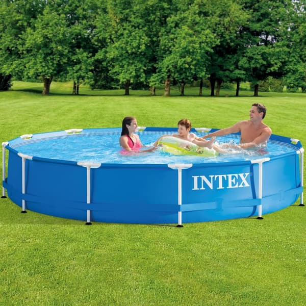 Intex Pyöreärunkoinen uima-allas - 366 x 76 cm - Sininen -  Tarvikkeet Mukaan Lukien CB95