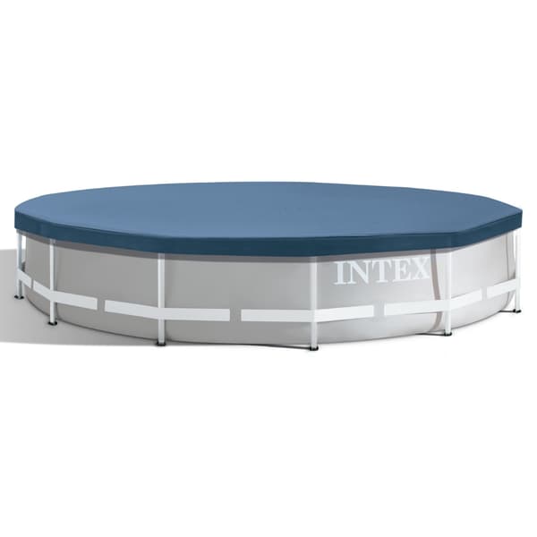 Intex Round Prism Frame -uima-allas - 366 x 76 cm - Harmaa - Tarvikkeet Mukaan Lukien CB88