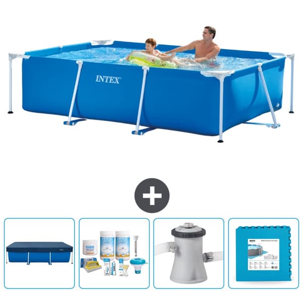 Intex suorakaiteen muotoinen uima-allas - 260 x 160 x 65 cm - Sininen - Mukana Lisätarvikkeet CB2