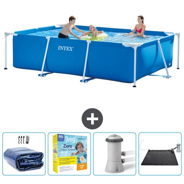 Intex suorakaiteen muotoinen uima-allas - 300 x 200 x 75 cm - Sininen - Mukana Lisätarvikkeet CB11