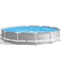 Pikkukuva 3 / 7: Intex Round Prism Frame -uima-allas - 366 x 76 cm - Harmaa -  Tarvikkeet Mukaan Lukien CB92