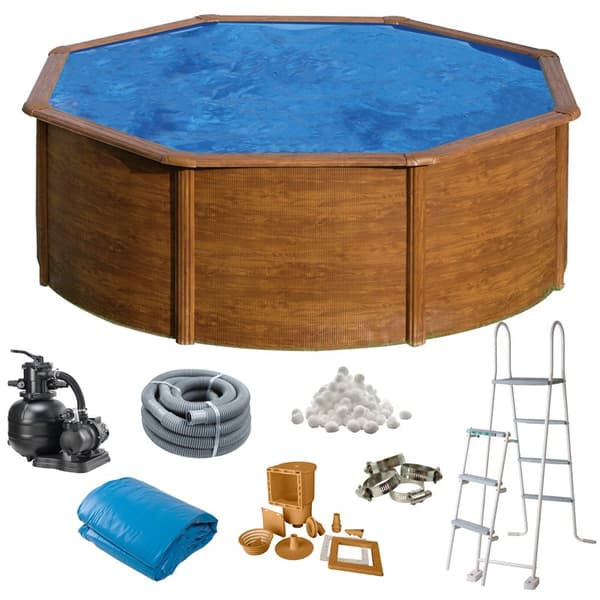 Basic Pool Round Ø350 x 120 cm, Brown