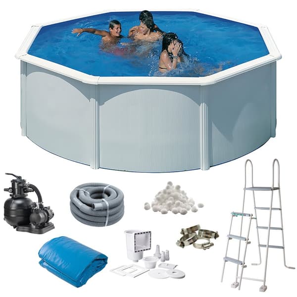 Basic Pool Round Ø350 x 132 cm, White