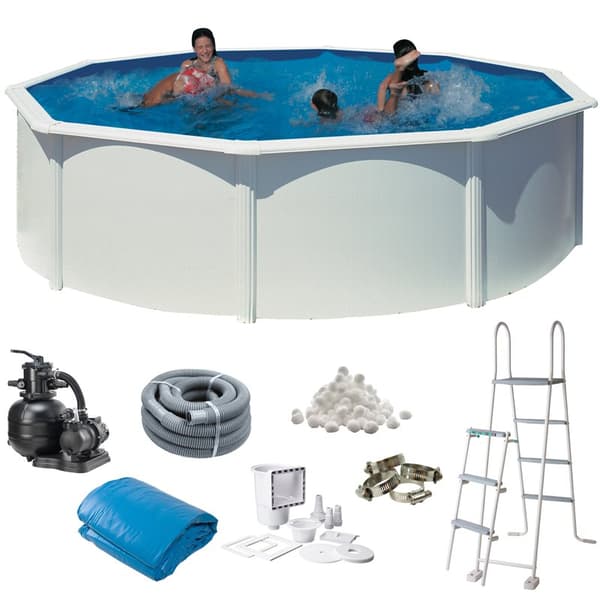 Basic Pool Round Ø460 x 132 cm, White