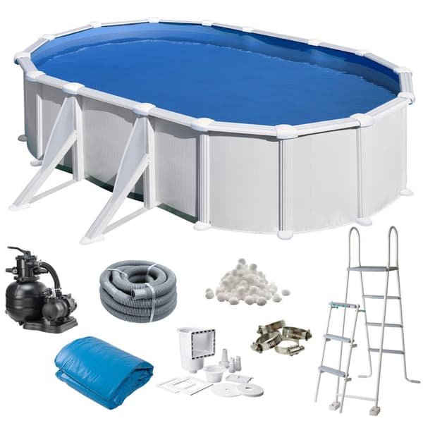 Basic Pool Oval 610 x 375 x 132 cm, White