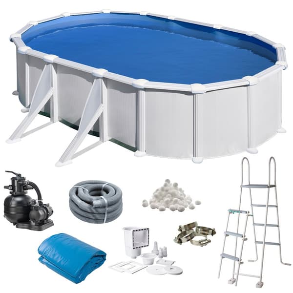Basic Pool Oval 730 x 375 x 132 cm, White