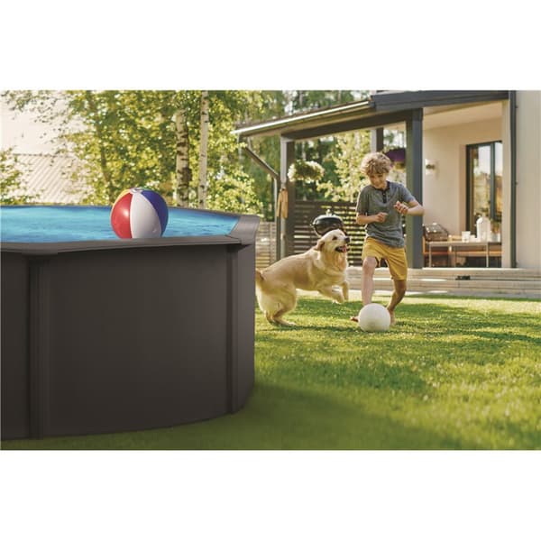 Basic Pool Round Ø360 x 120 cm, Anthracite Grey