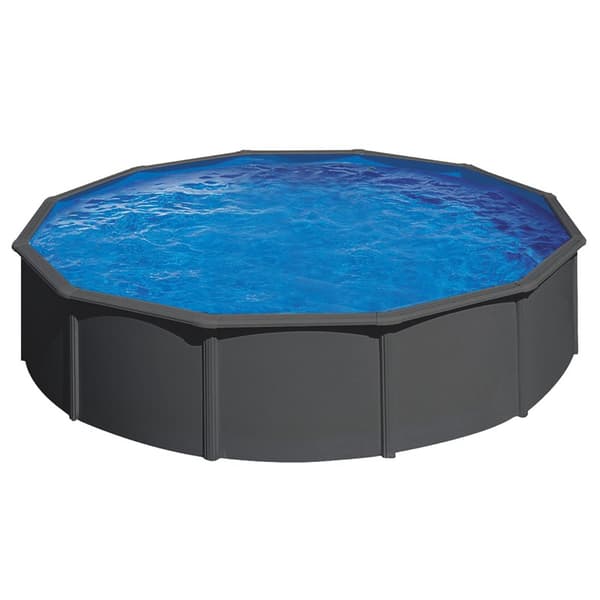 Basic Pool Round Ø550 x 120 cm, Anthracite Grey