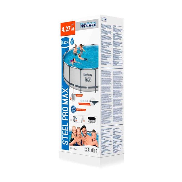 Bestway Rund Rörformad Pool 5612x Steel Pro Max Ø427x122cm 15232 Liters