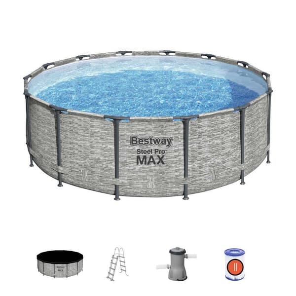 Bestway Rund Rörformad Pool 5619d Steel Pro Max Ø427x122cm 15232 Liters