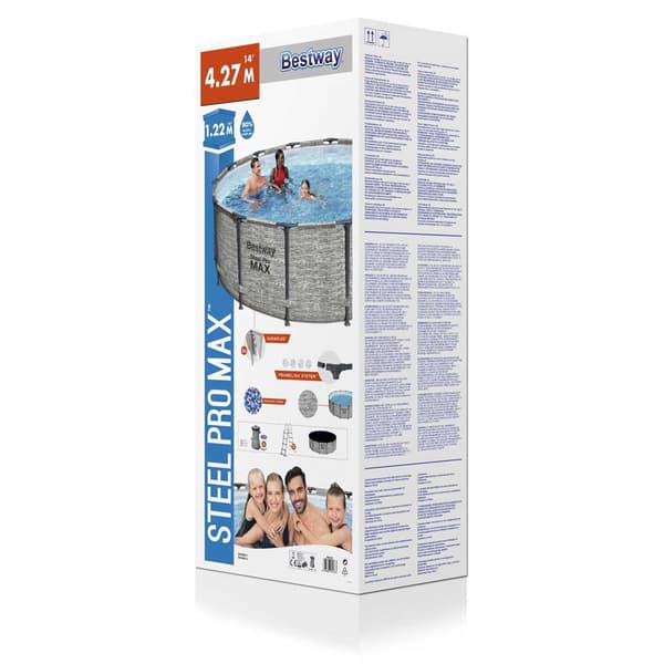 Bestway Rund Rörformad Pool 5619d Steel Pro Max Ø427x122cm 15232 Liters