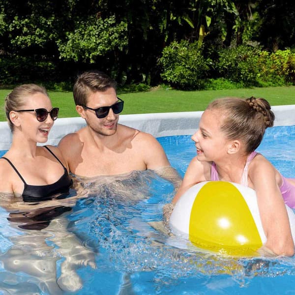 Bestway Rektangulär Rörformad Pool 56457 Power Steel 412x201x122cm 8124 Liters