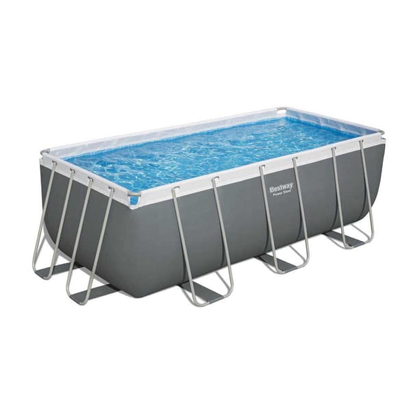 Bestway Rektangulär Rörformad Pool 56457 Power Steel 412x201x122cm  8124 Liters