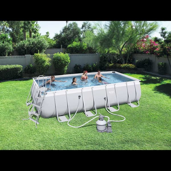 Bestway Rektangulær Rørformet Pool 56466 Power Steel 549x274x122cm  14812 liters