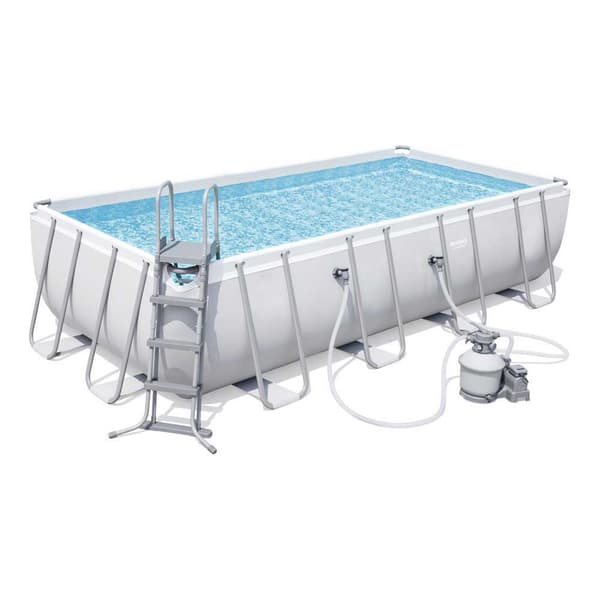 Bestway Rektangulær Rørformet Pool 56466 Power Steel 549x274x122cm 14812 liters